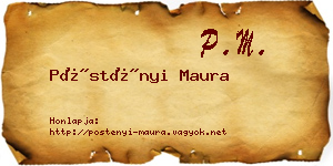 Pöstényi Maura névjegykártya